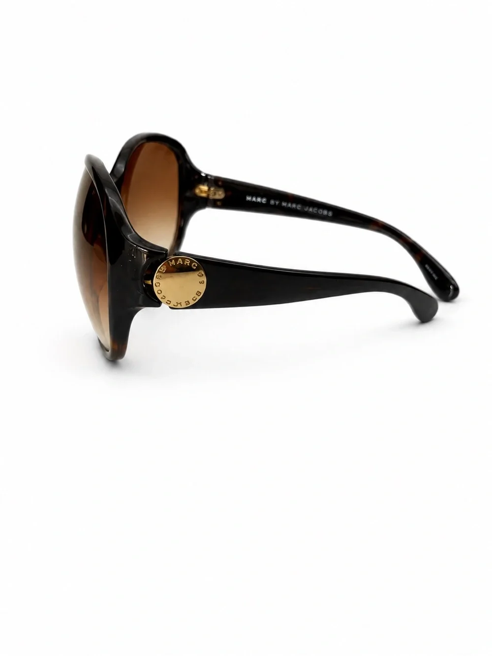 Marc Jacobs Brown Gradient Lens Tortoiseshell Sunglasses with Gold Accents